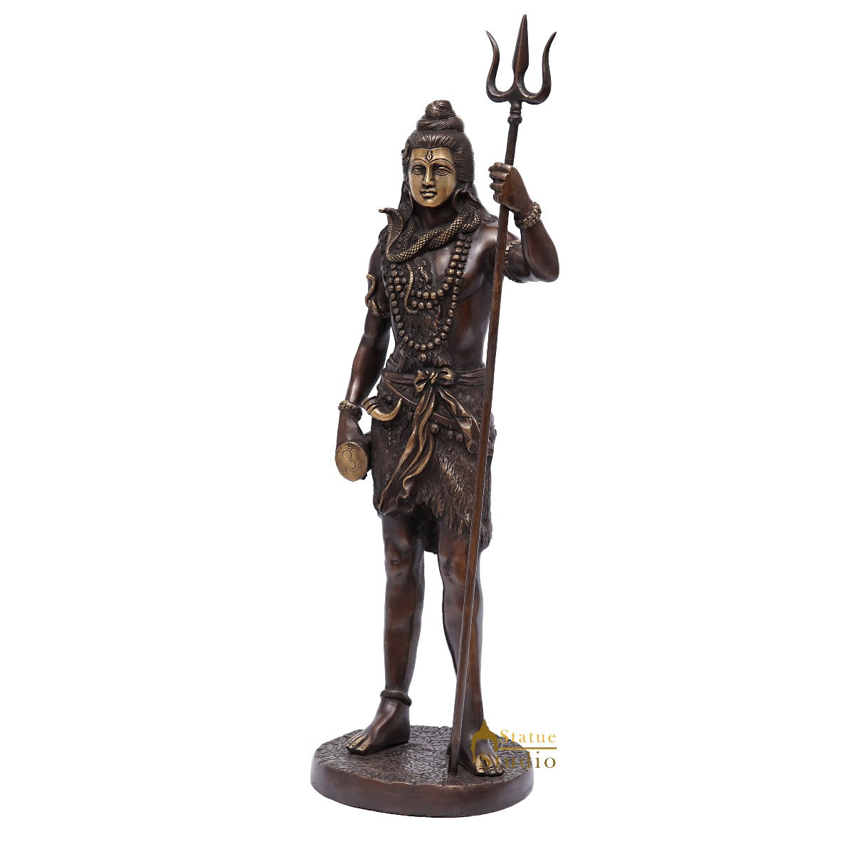 Brass Large Standing Lord Shiva Idol For Home Puja Room Decor 2 Feet