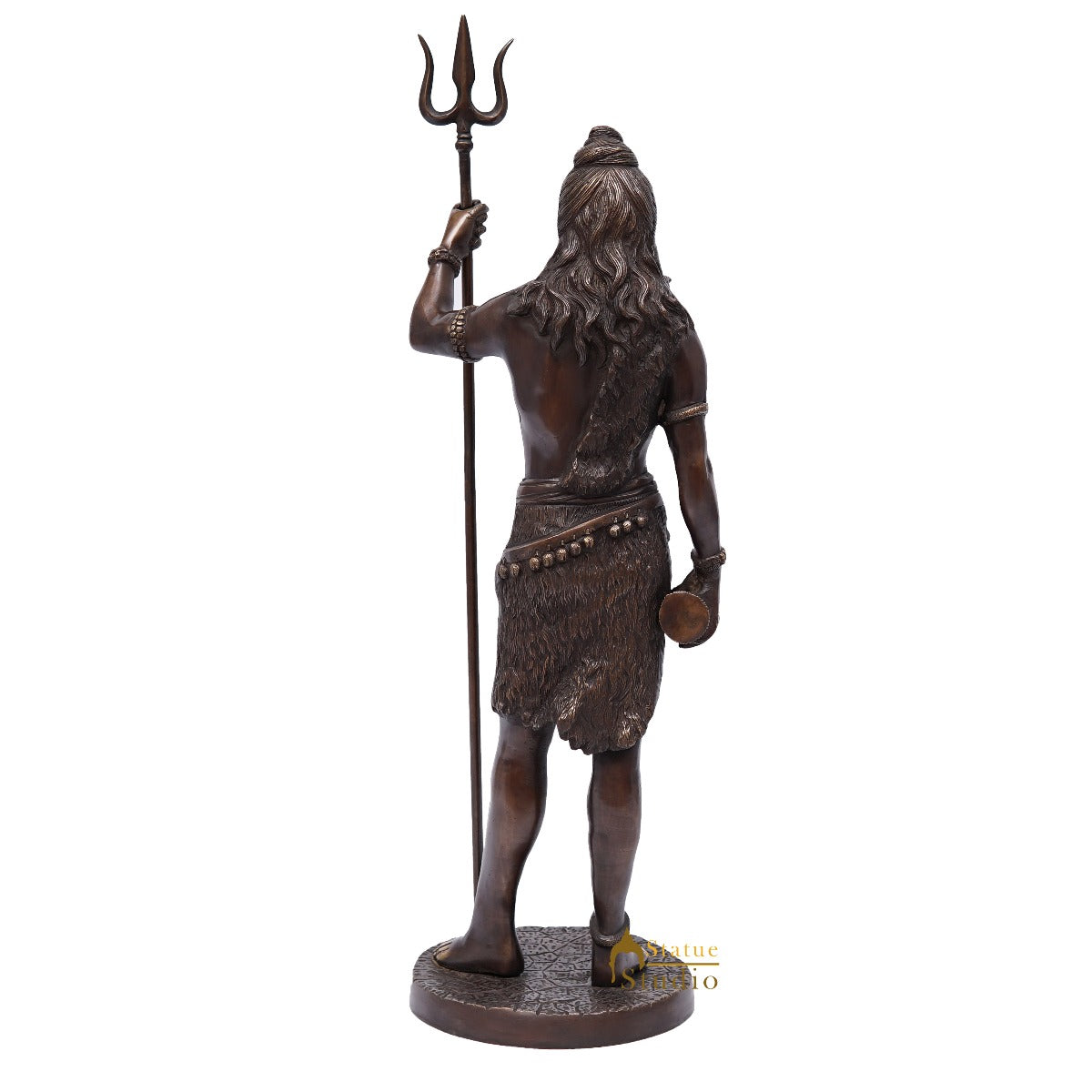 Brass Large Standing Lord Shiva Idol For Home Puja Room Decor 2 Feet - Image 6