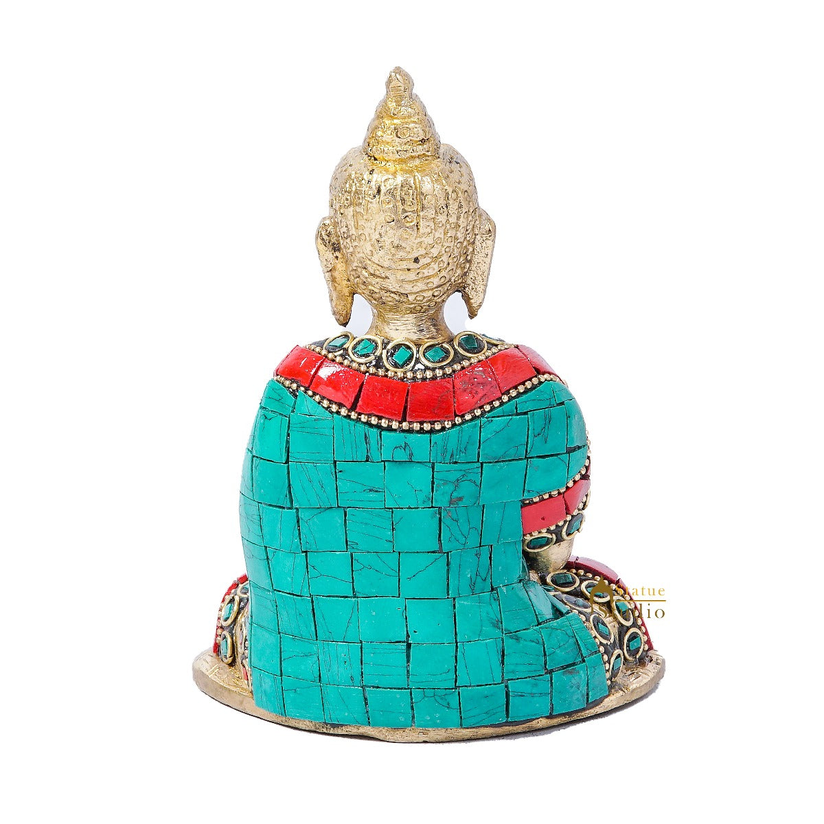 Brass Buddha Statue For Home Décor Diwali Corporate Gift Showpiece 5" - Image 6