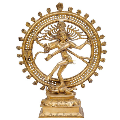 Brass Antique Nataraja Idol Home Office Décor Statue Showpiece Big Size 2 Ft by vendor-unknown - Hindu Gods (View 3)