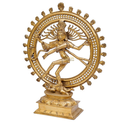Brass Antique Nataraja Idol Home Office Décor Statue Showpiece Big Size 2 Ft by vendor-unknown - Hindu Gods (View 4)
