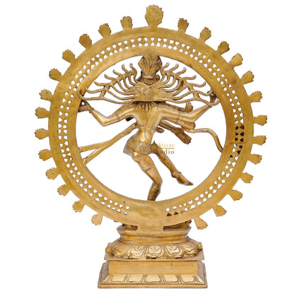 Brass Antique Nataraja Idol Home Office Décor Statue Showpiece Big Size 2 Ft by vendor-unknown - Hindu Gods (View 6)