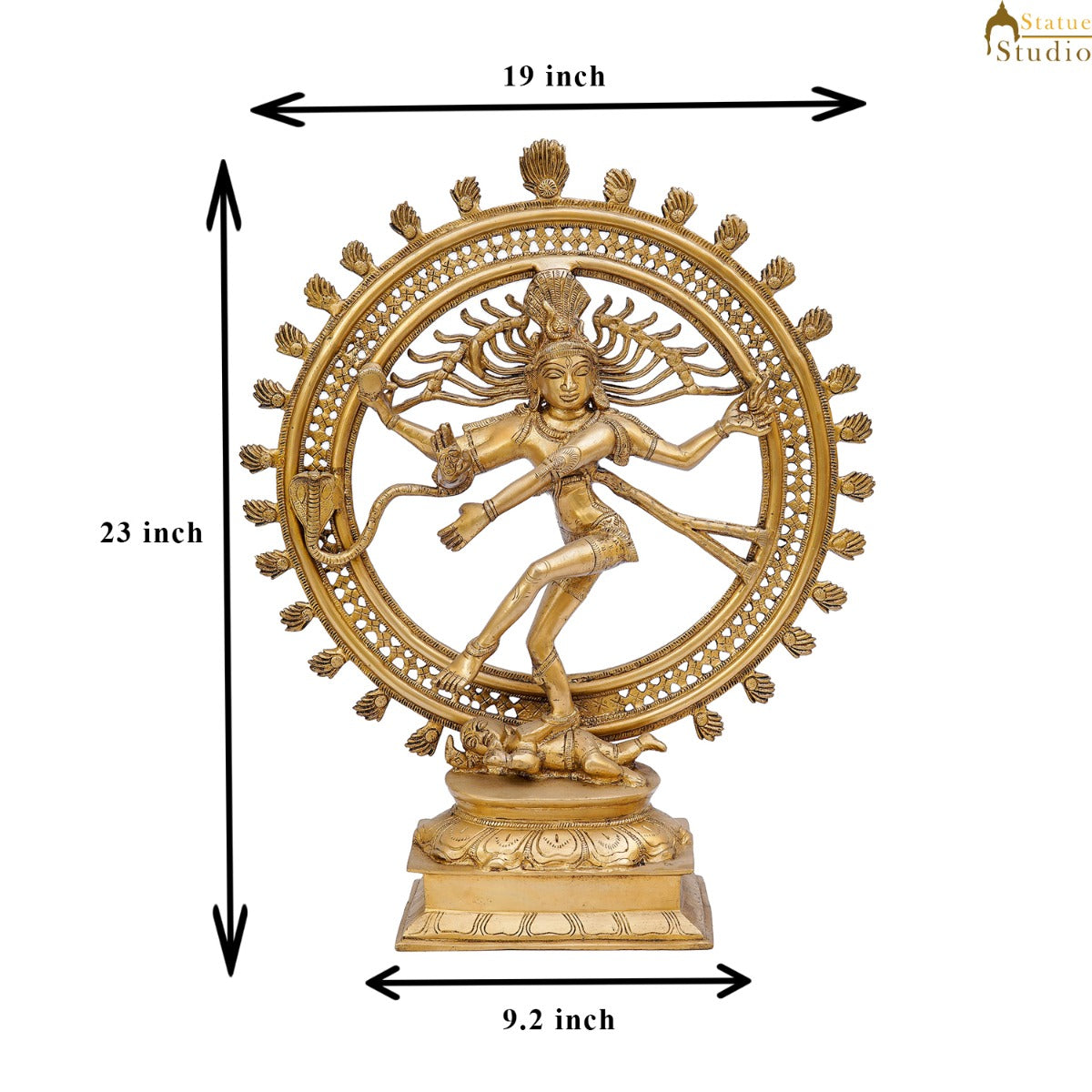 Brass Antique Nataraja Idol Home Office Décor Statue Showpiece Big Size 2 Ft - Image 7
