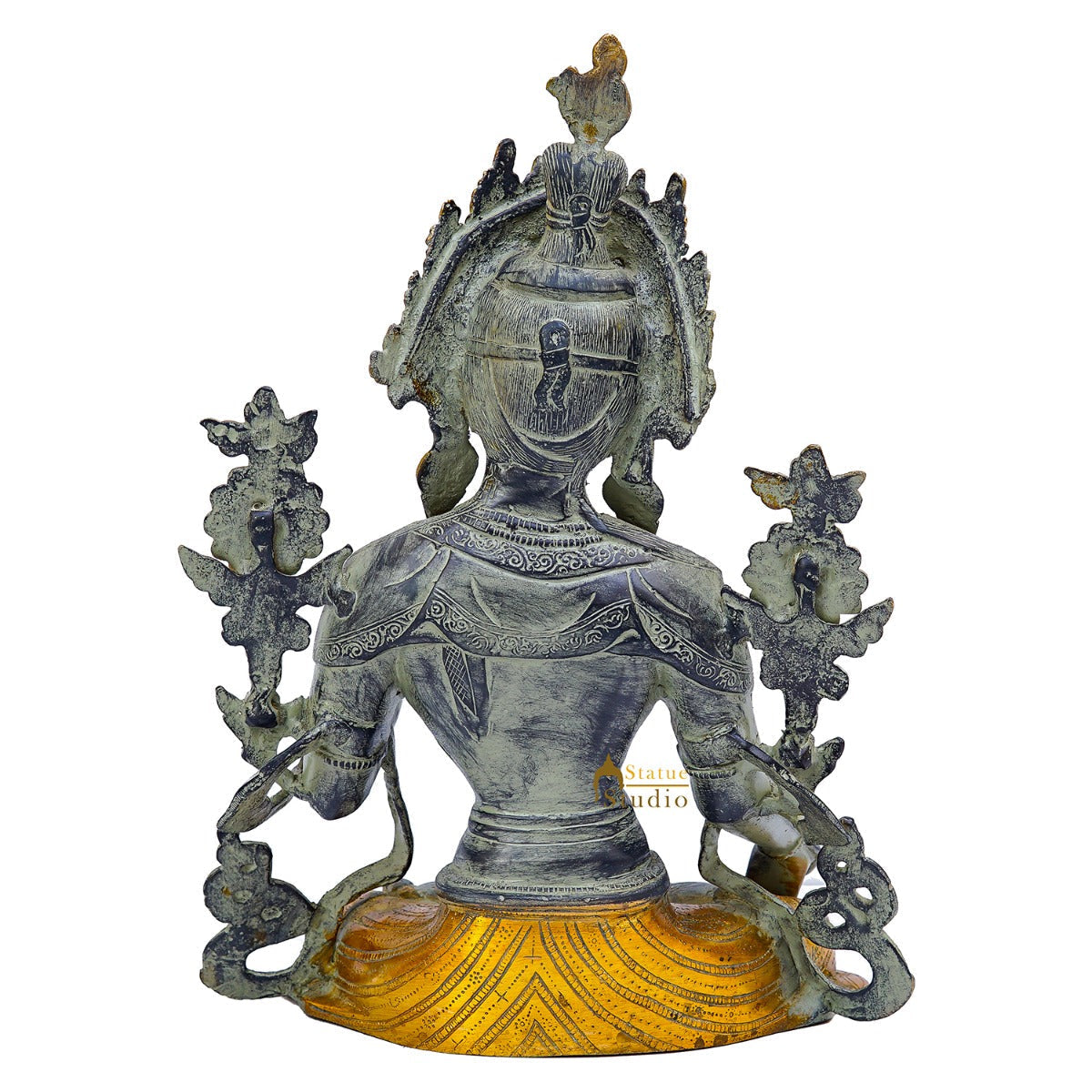 Brass Buddhist Goddess Tara Statue For Home Office Décor Showpiece 16" - Image 6