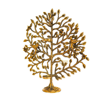 Brass Antique Tree Showpiece For Home Table Décor With TeaLight Candle Holder 17" by vendor-unknown - Decor (View 5)