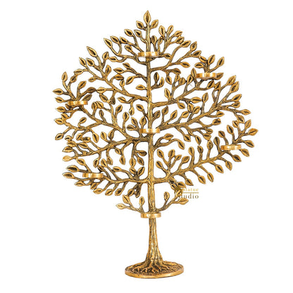 Brass Antique Tree Showpiece For Home Table Décor With TeaLight Candle Holder 17" by vendor-unknown - Decor (View 3)