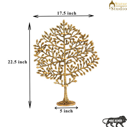 Brass Antique Tree Showpiece For Home Table Décor With TeaLight Candle Holder 17" by vendor-unknown - Decor (View 7)