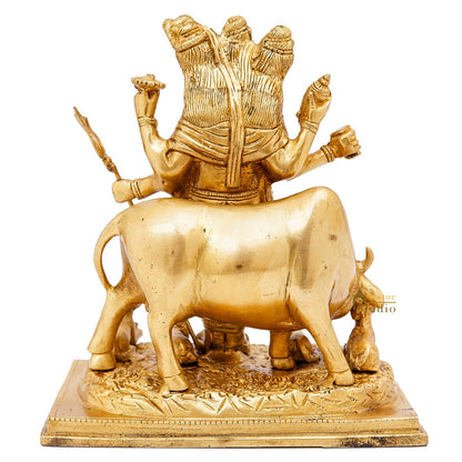 Brass Trinity Of Hindu God Dattatreya Idol Home Temple Religious Décor Statue 8" by vendor-unknown - Hindu Gods (View 6)