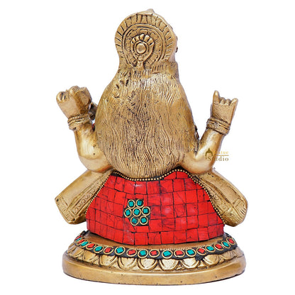 Brass Saraswati Statue Home Pooja Office Décor Diwali Gift Idol 8" by vendor-unknown - Hindu Gods (View 6)