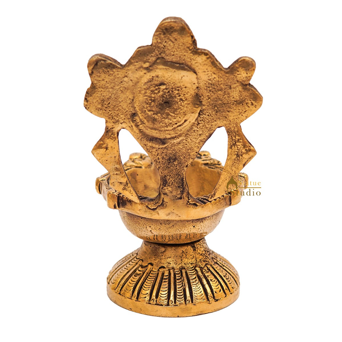 Brass Shankh Diya For Pooja Room Home Diwali Décor Gift Showpiece 5"