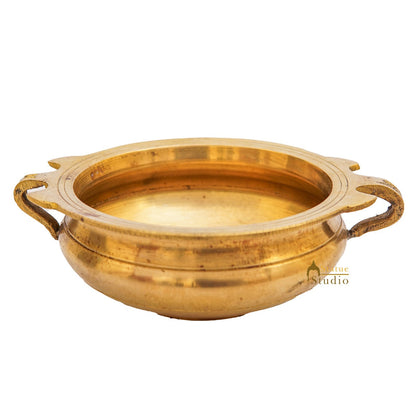 Brass Small Urli Showpiece For Home Table Pooja Room Diwali Décor by vendor-unknown - Decor (View 3)
