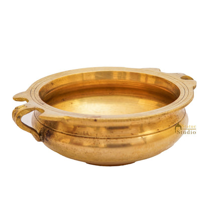 Brass Small Urli Showpiece For Home Table Pooja Room Diwali Décor by vendor-unknown - Decor (View 4)