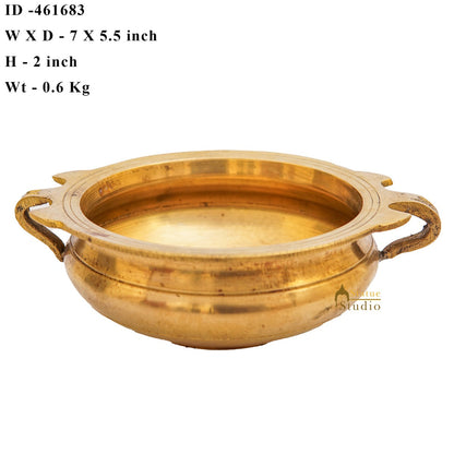 Brass Small Urli Showpiece For Home Table Pooja Room Diwali Décor by vendor-unknown - Decor (View 6)