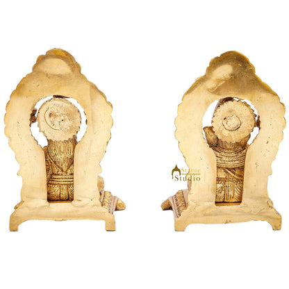 Brass Ganesha Lakshmi Idols For Home Diwali Pooja Room Décor Gift Showpiece 6" by vendor-unknown - Hindu Gods (View 5)