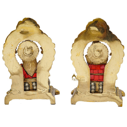 Brass Ganesha Lakshmi Idols For Home Diwali Pooja Room Décor Gift Showpiece 6" by vendor-unknown - Hindu Gods (View 5)