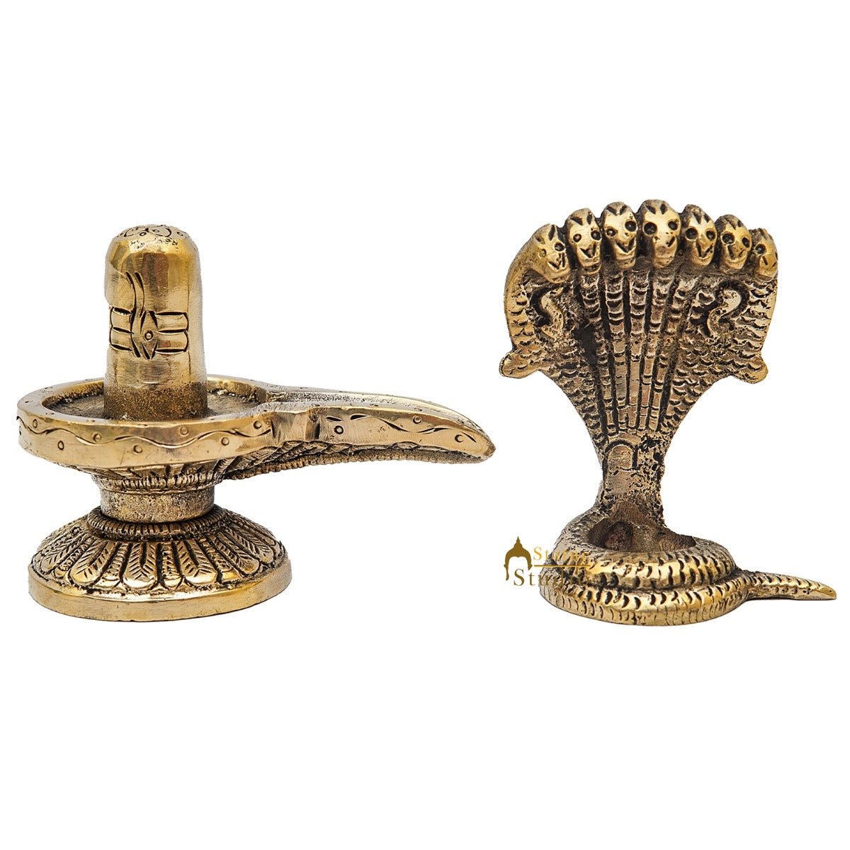 Brass Shivling Idol Antique Finish For Home Temple Pooja Room Decor 5"