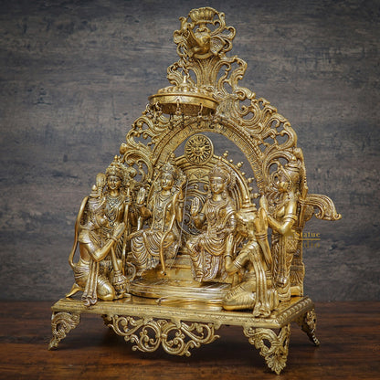 Brass Large Size Exclusive Rama Darbar Ram Family Statue Idol Home Décor 2 Feet by vendor-unknown - Hindu Gods (View 3)