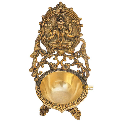 Brass Large Laxmi Lamp Temple Home Décor Lakshmi Diya For Diwali Puja Gift Showpiece 12" by vendor-unknown - Spiritual (View 7)