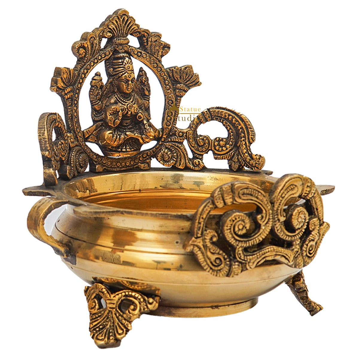 Brass Lakshmi Urli Temple Home Décor For Diwali Puja Gift Showpiece 7"