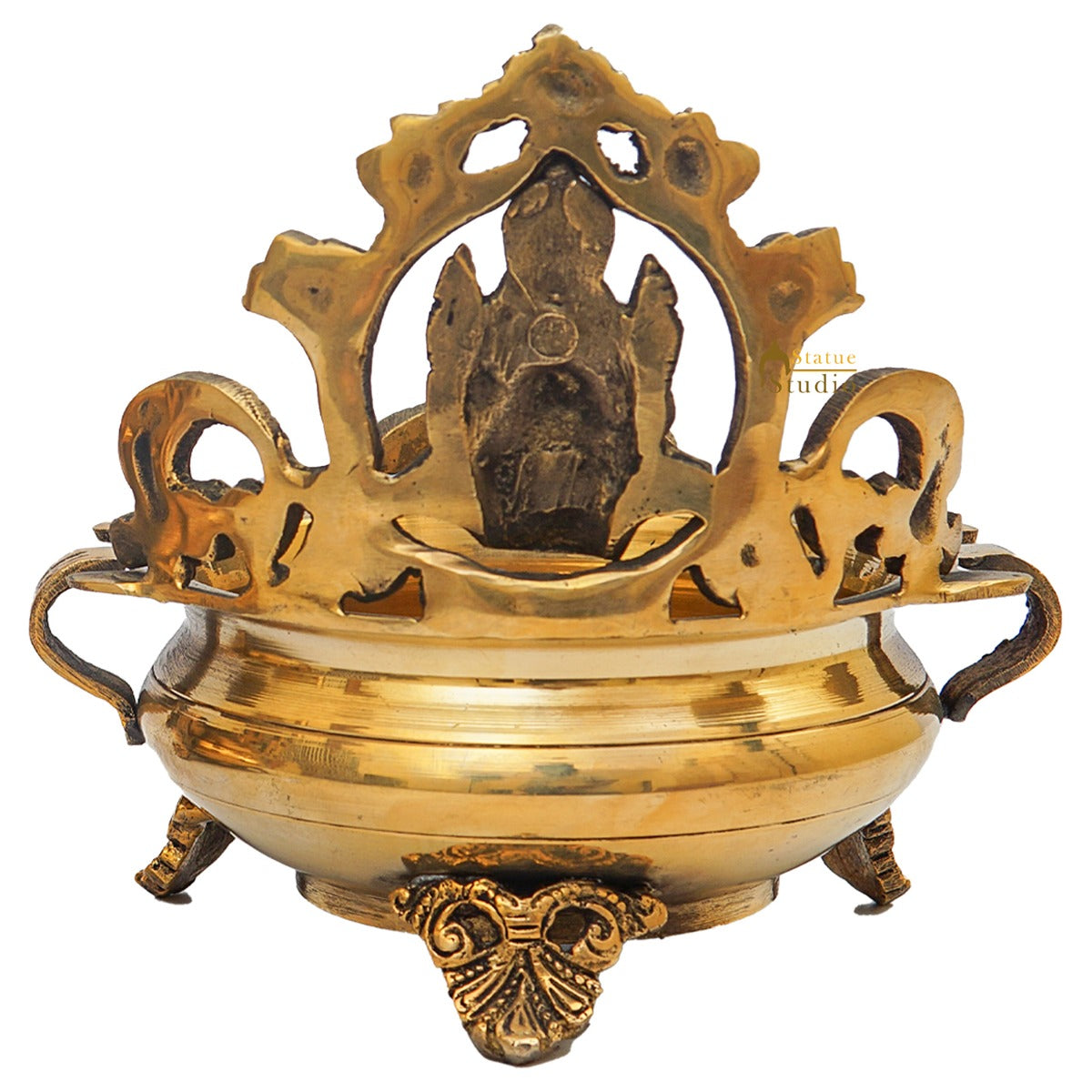 Brass Lakshmi Urli Temple Home Décor For Diwali Puja Gift Showpiece 7" - Image 6
