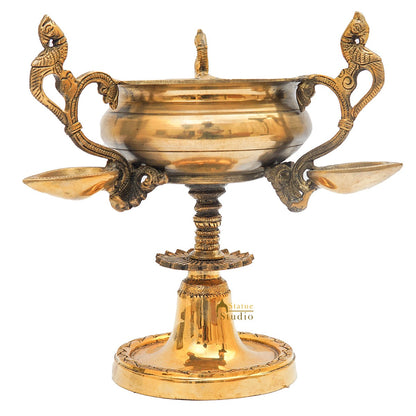 Brass Trophy Shaped Antique South Indian Urli For Home Garden Décor 9" by vendor-unknown - Decor (View 3)