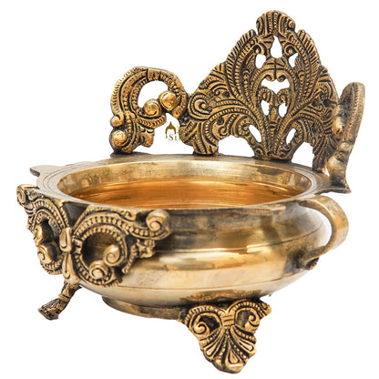 Brass Designer Antique South Indian Urli For Home Garden Office Décor Gift 6" by vendor-unknown - Decor (View 4)