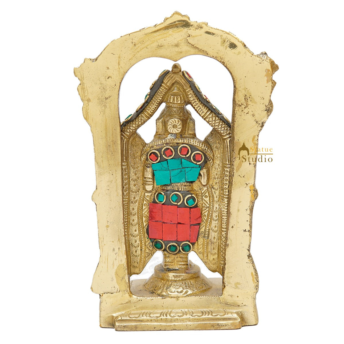 Brass Tirupathi Balaji Venkateshvara Idol Home Pooja Temple Décor Statue 6" - Image 6