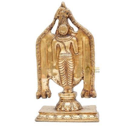 Brass Tirupathi Balaji Venkateshvara Idol Home Pooja Temple Décor Statue 10" by vendor-unknown - Gifting (View 6)