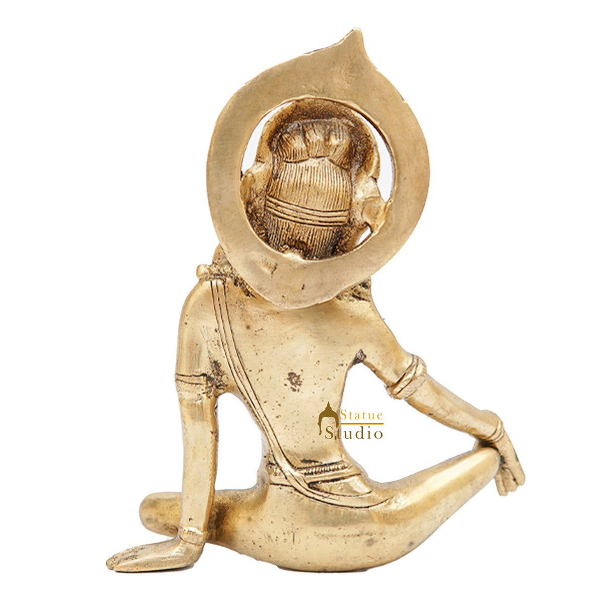 Brass Lord Indra Dev Idol Home Puja Room Décor Lucky Statue Showpiece 7"