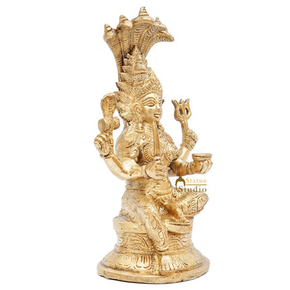 Brass South Indian Goddess Mariamman Religious Puja Décor Idol Statue 10" by vendor-unknown - Hindu Gods (View 5)