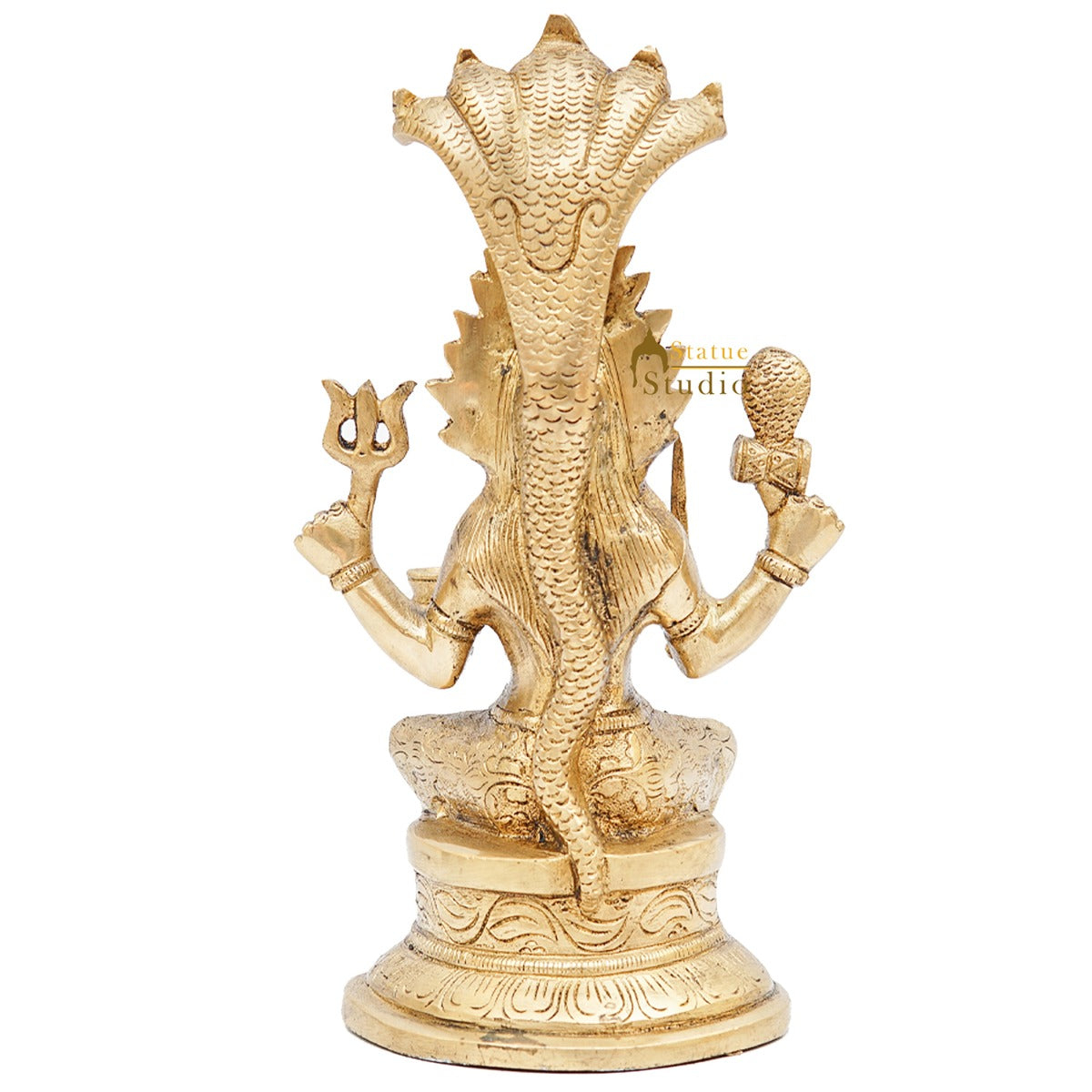 Brass South Indian Goddess Mariamman Religious Puja Décor Idol Statue 10" - Image 6