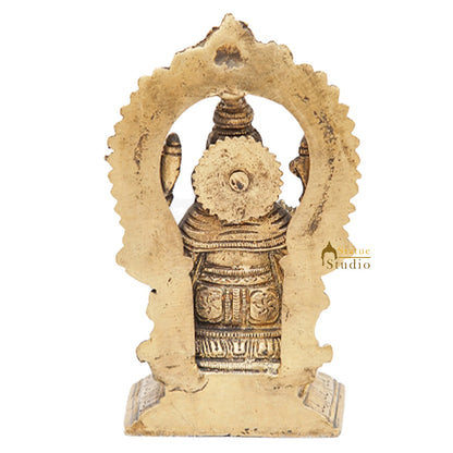 Brass Ganesha Statue Ganpati Idol Home Pooja Office Décor Diwali Gift Idol 6.5" by vendor-unknown - Products (View 6)