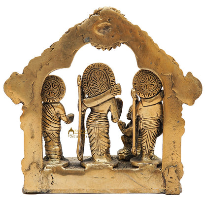 Brass Small Ram Darbar Family Idol Home Pooja Room Décor Showpiece Statue 7" by vendor-unknown - Hindu Gods (View 6)