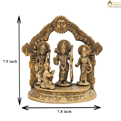 Brass Small Ram Darbar Family Idol Home Pooja Room Décor Showpiece Statue 7" by vendor-unknown - Hindu Gods (View 7)