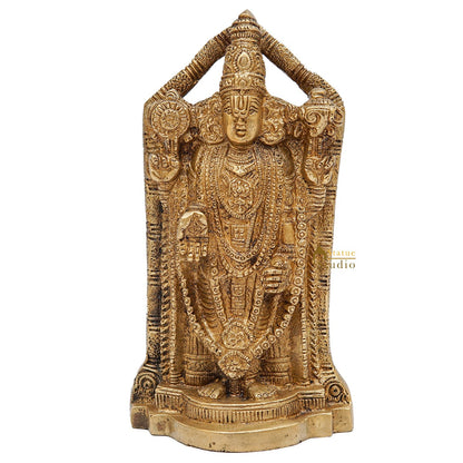 Brass Tirupathi Balaji Venkateshvara Idol Home Pooja Temple Décor Statue 7" by vendor-unknown - Gifting (View 3)