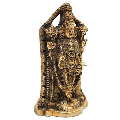 Brass Tirupathi Balaji Venkateshvara Idol Home Pooja Temple Décor Statue 7" by vendor-unknown - Gifting (View 4)