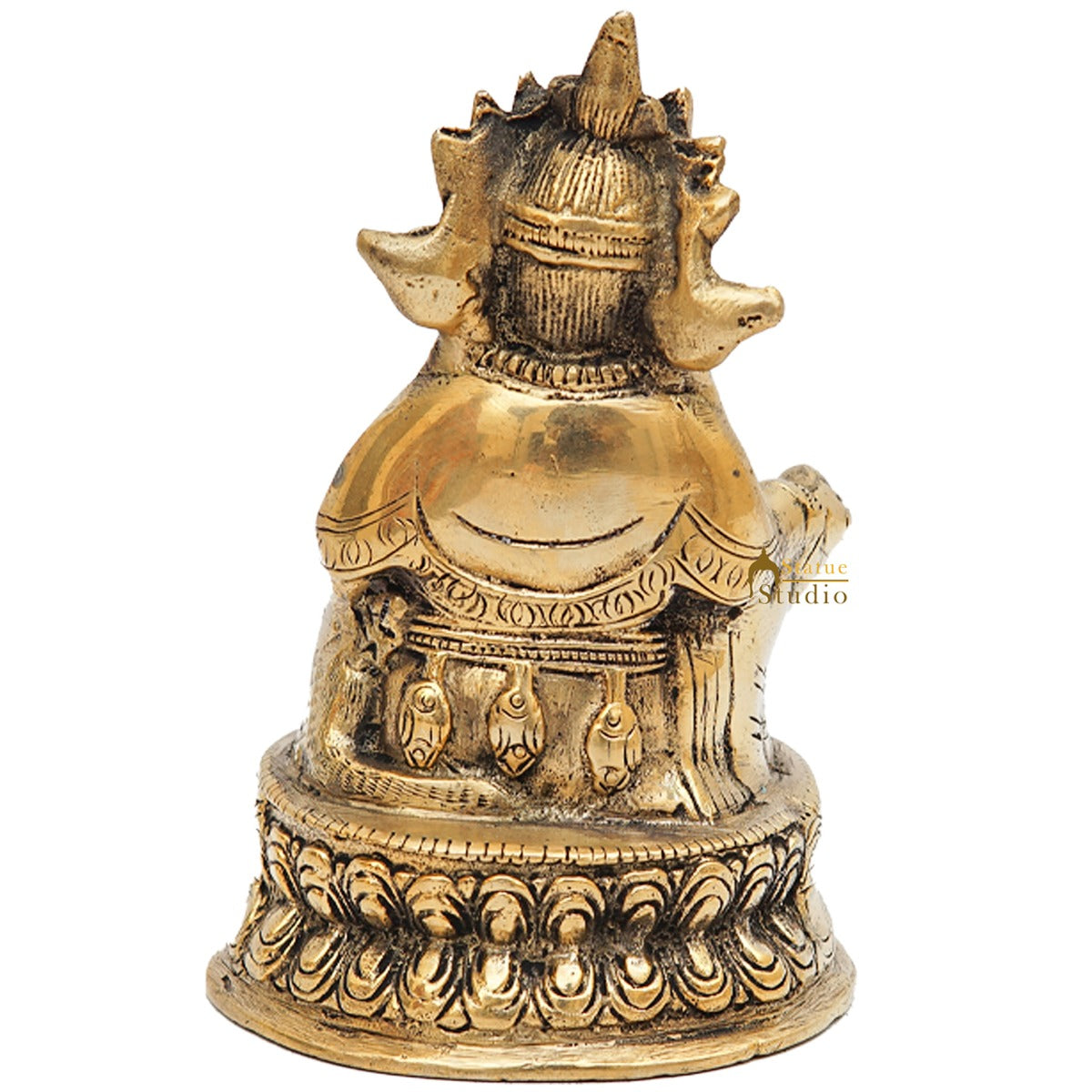 Brass Lord Of Wealth Kubera Lucky Feng Shui Vastu Home Office Décor Statue Gift Showpiece 6"