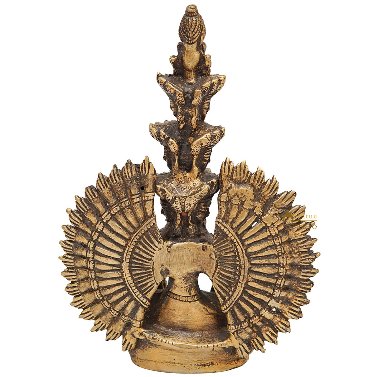 Brass Buddha Avalokiteshvara Chenrezig Idol For Home Office Décor Statue 7"