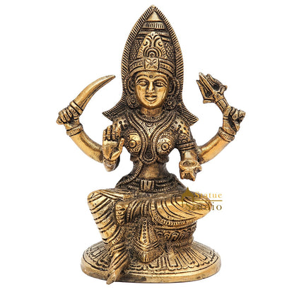 Brass South Indian Goddess Mariamman Religious Puja Décor Idol Statue 6" by vendor-unknown - Hindu Gods (View 3)