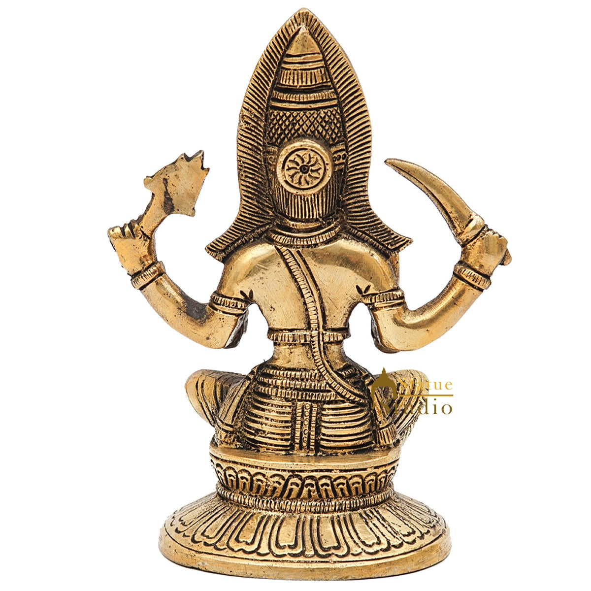 Brass South Indian Goddess Mariamman Religious Puja Décor Idol Statue 6" - Image 6