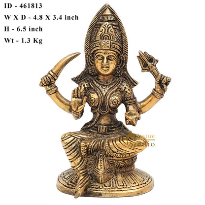 Brass South Indian Goddess Mariamman Religious Puja Décor Idol Statue 6" by vendor-unknown - Hindu Gods (View 7)