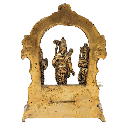 Brass Small Ram Darbar Family Idol Home Pooja Room Décor Showpiece Statue 6" by vendor-unknown - Hindu Gods (View 6)