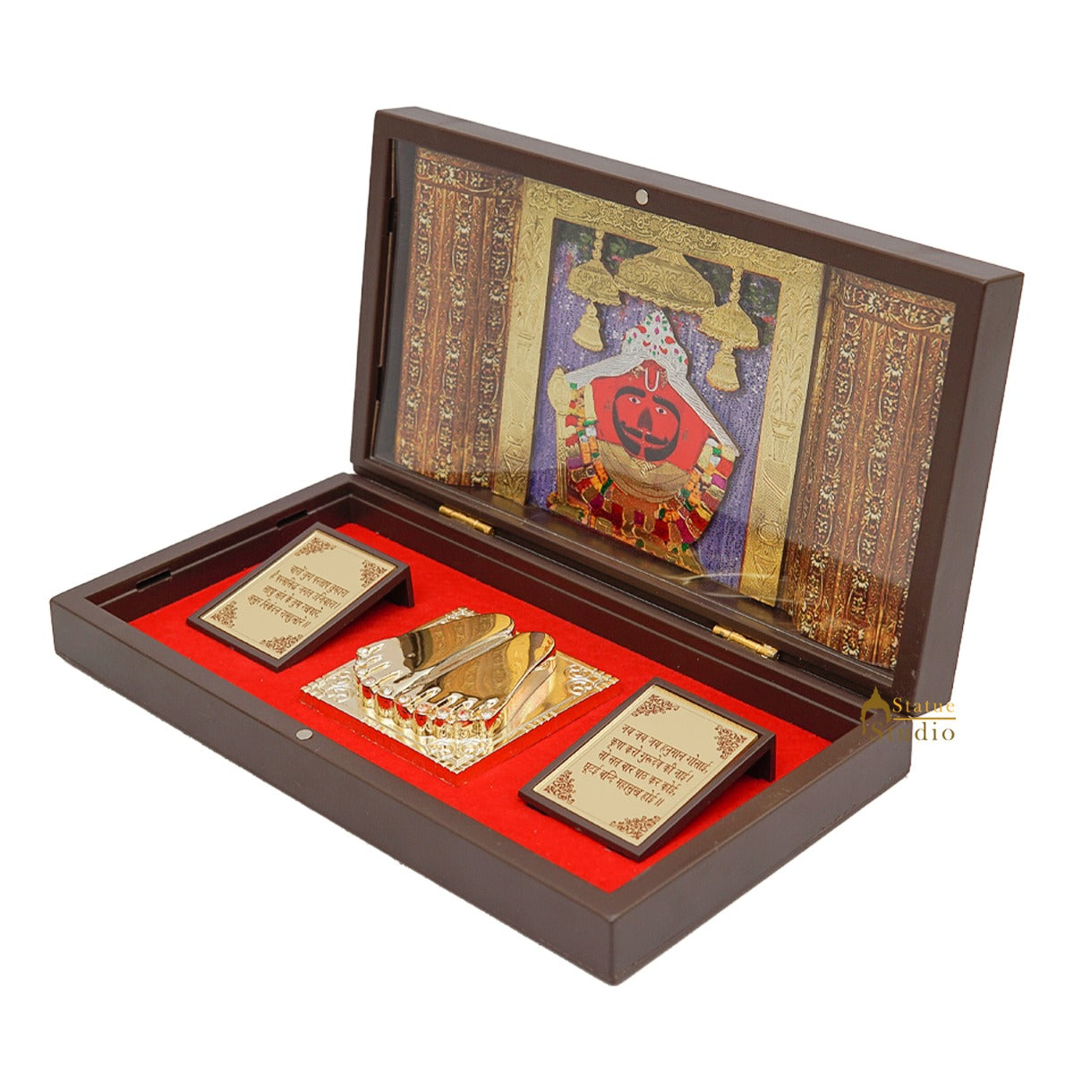 Salasar Balaji Charan Paduka Puja Room Décor Diwali Corporate Gift Showpiece 8" - Image 5