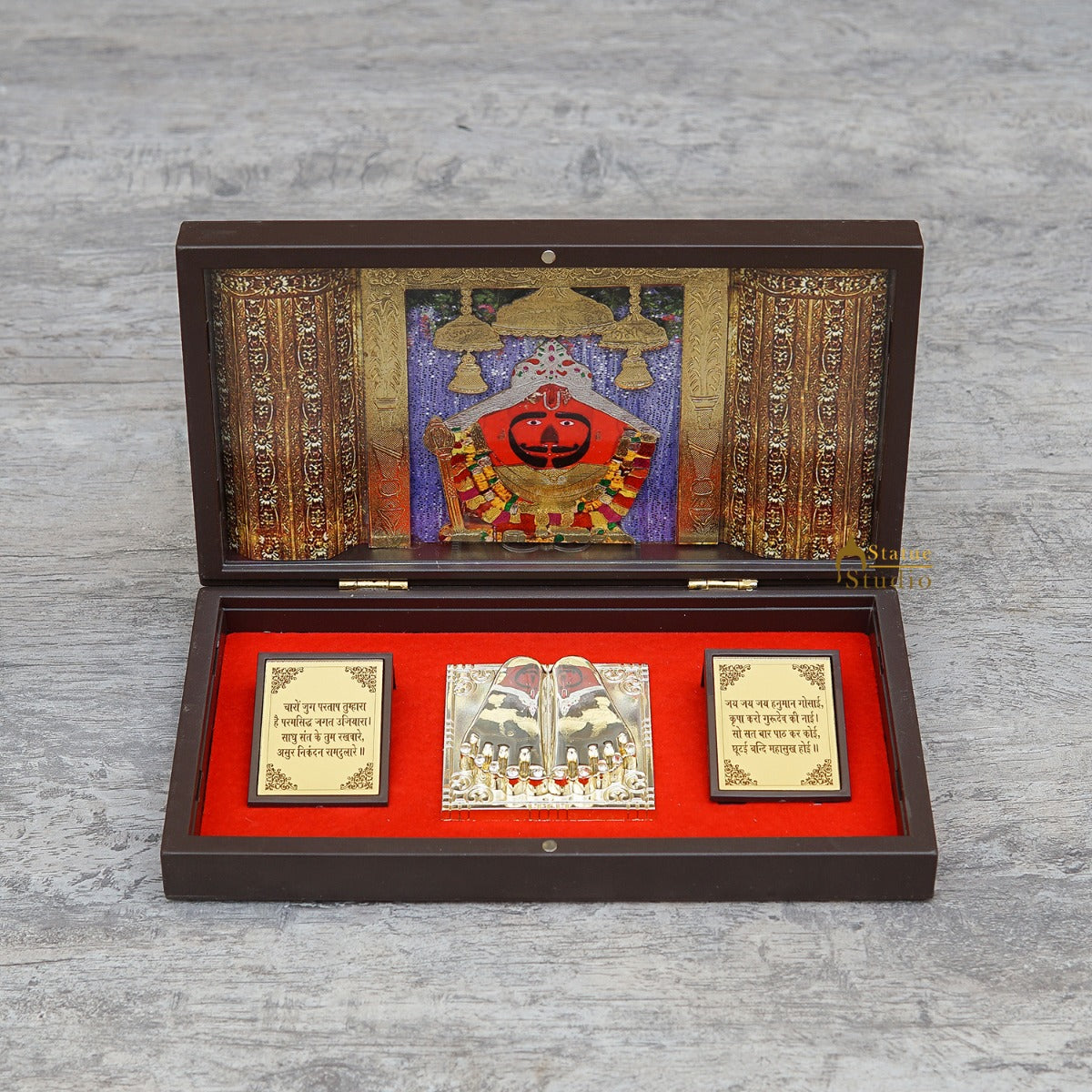 Salasar Balaji Charan Paduka Puja Room Décor Diwali Corporate Gift Showpiece 8" - Image 2