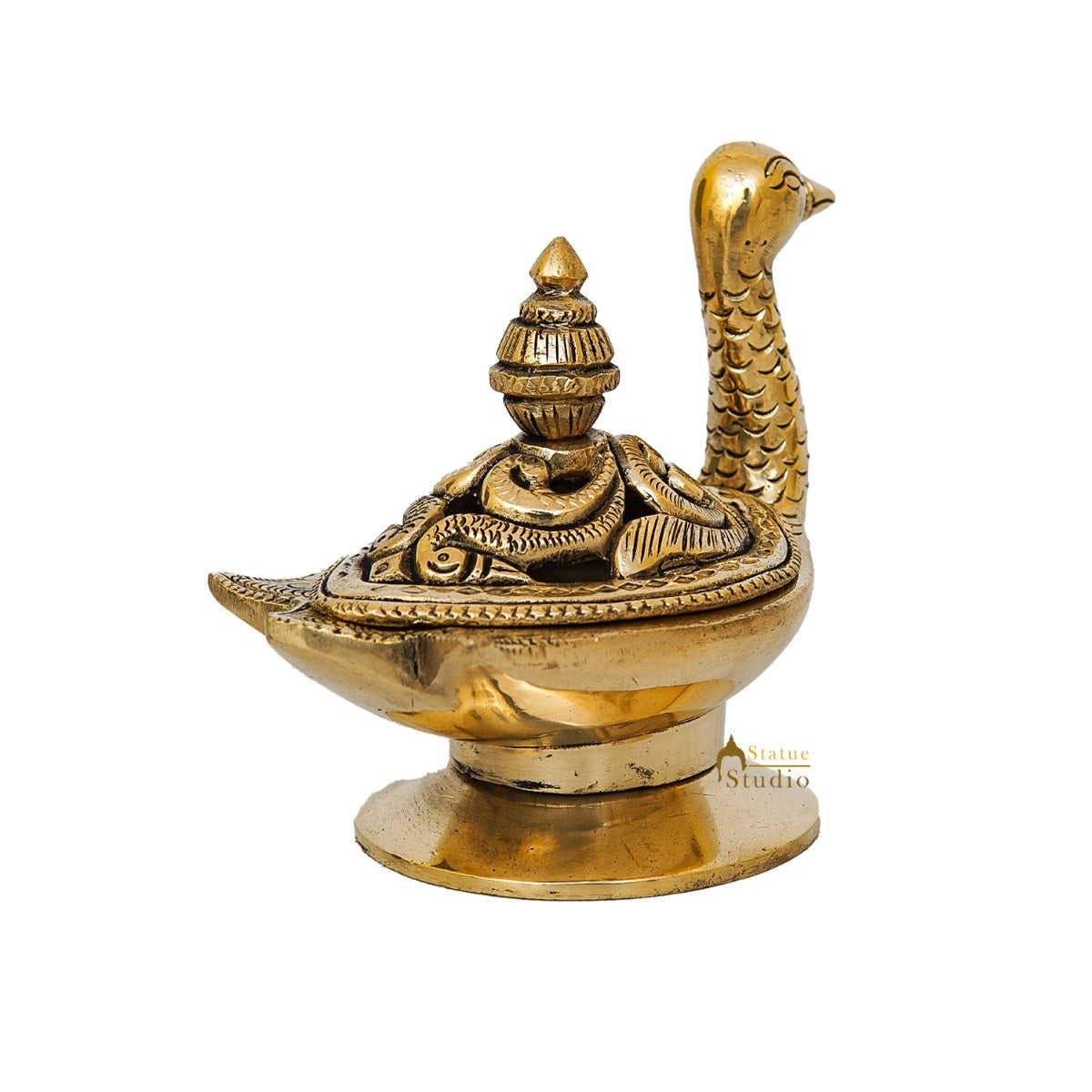 Brass Peacock Showpiece Home Office Table Décor 3.8" - Image 6