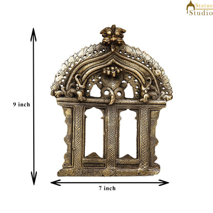 Brass Prabhavali Temple Design Frame Wall Hanging Home Décor by vendor-unknown - Decor (View 6)