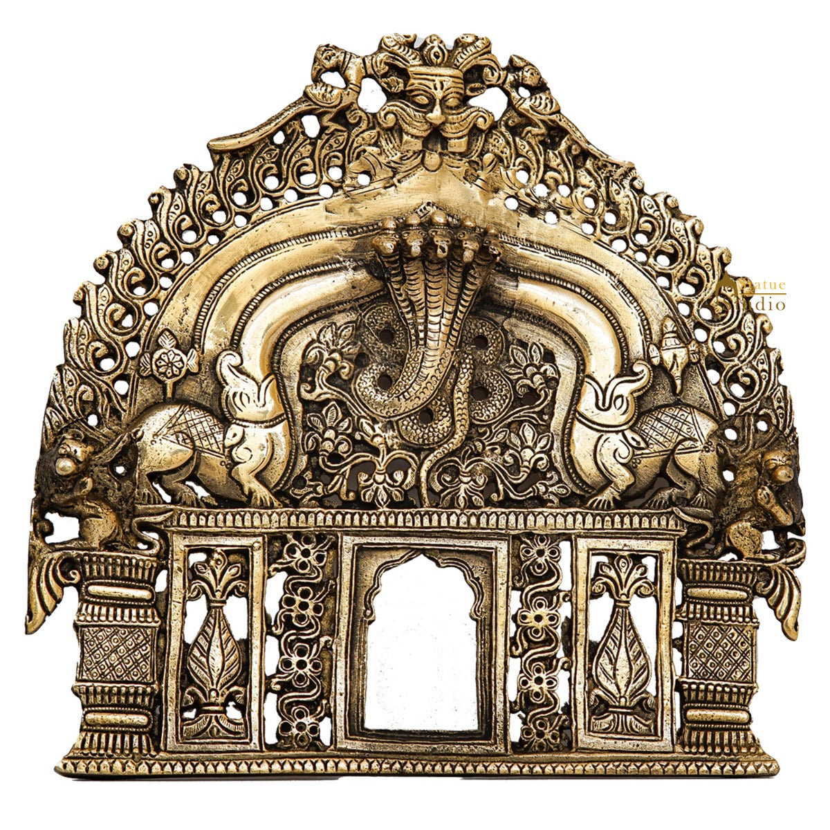 Brass Prabhavali Temple Design Frame Wall Hanging Home Decor - Image 3
