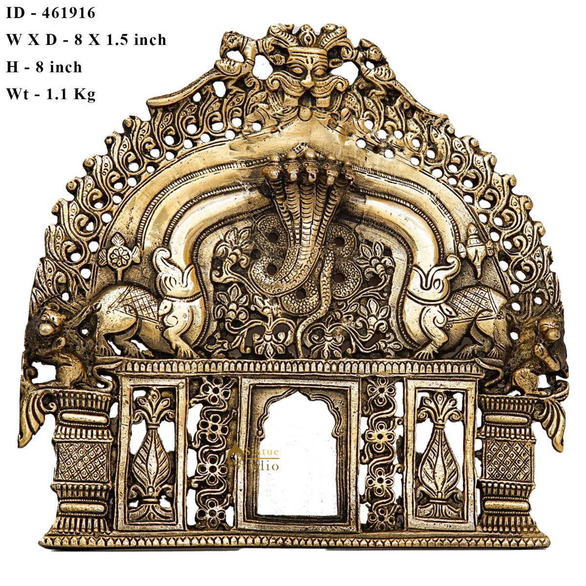 Brass Prabhavali Temple Design Frame Wall Hanging Home Decor