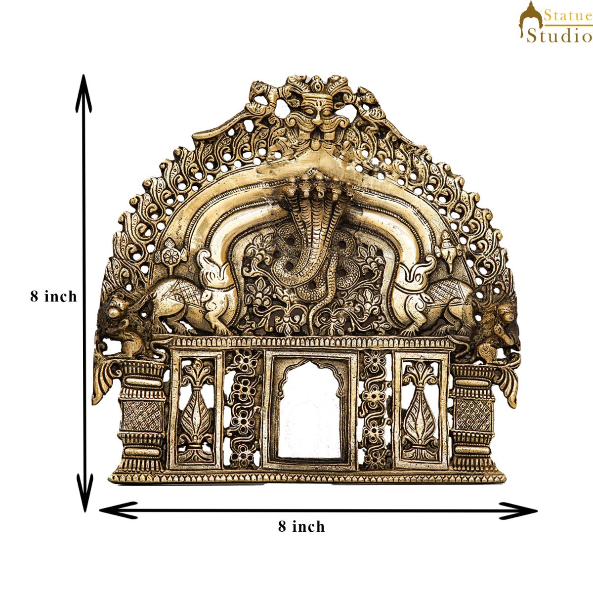 Brass Prabhavali Temple Design Frame Wall Hanging Home Decor