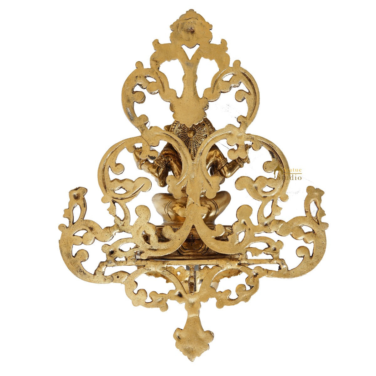 Brass Ganesha Diya Home Wall Hanging Décor Art Statue 17" - Image 5